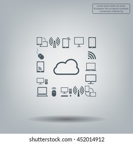Cloud Computing concept vector icon