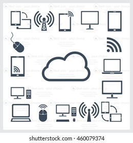 Cloud Computing concept vector icon