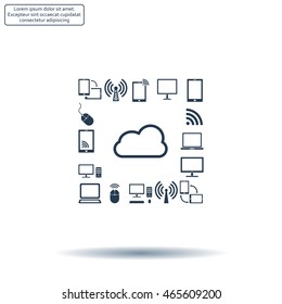 Cloud Computing concept vector icon