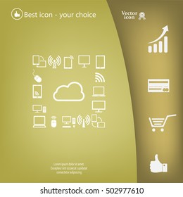 Cloud Computing concept vector icon