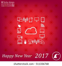 Cloud Computing concept vector icon