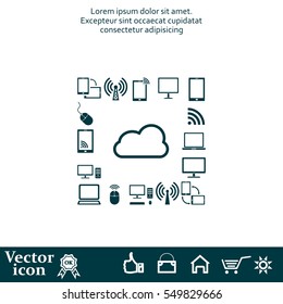 Cloud Computing concept vector icon