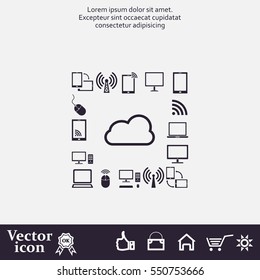 Cloud Computing concept vector icon