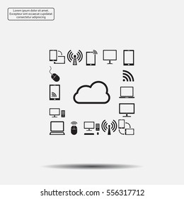 Cloud Computing concept vector icon