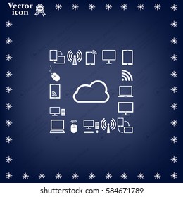 Cloud Computing concept vector icon