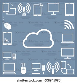 Cloud Computing concept vector icon