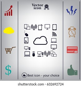 Cloud Computing concept vector icon