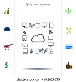 Cloud Computing concept vector icon