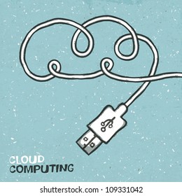 Cloud computing concept, vector illustration. EPS10