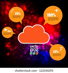 Cloud computing concept. Vector illustration