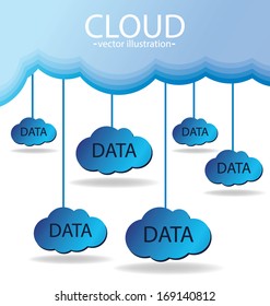 Cloud computing concept. Vector illustration.