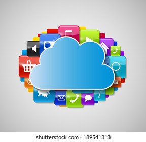 Cloud Computing Concept Vector Illustration
