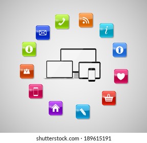 Cloud Computing Concept Vector Illustration