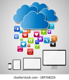 Cloud Computing Concept Vector Illustration