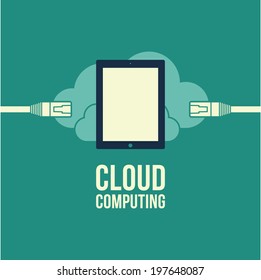 Cloud computing concept vector illustration suitable for business presentations, infographics, brochures, etc.