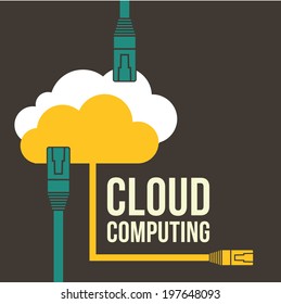 Cloud computing concept vector illustration suitable for business presentations, infographics, brochures, etc.