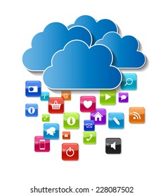 Cloud Computing Concept Vector Illustration