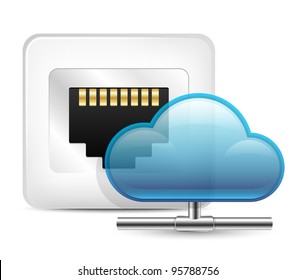 Cloud Computing Concept. Vector Illustration