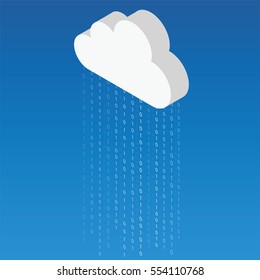 Cloud Computing Concept Vector Isometric