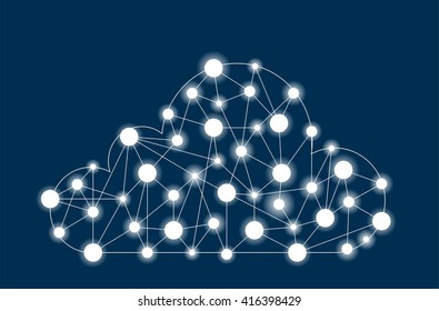 Cloud computing concept, world internet network