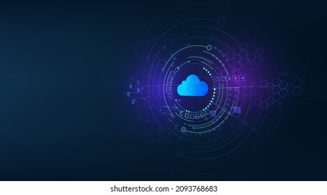 Cloud computing concept.Abstract cloud connection technology background.
