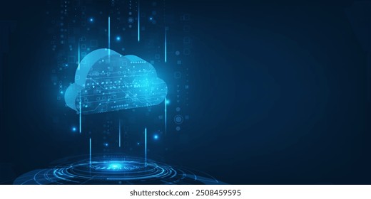 Cloud computing concept.Abstract cloud connection technology background