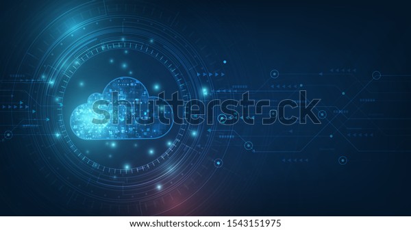 Cloud Computing Conceptabstract Cloud Connection Technology Stock Vector Royalty Free