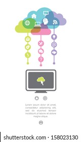 Cloud computing concept,template 