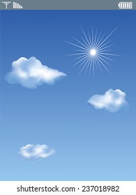 Cloud computing connection on modern mobile smart phone