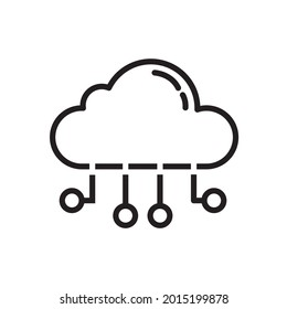 Cloud computing, connection, vector, icon.