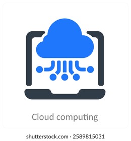 Cloud Computing and data icon concept