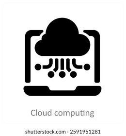 Cloud Computing and data icon concept