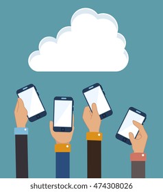 cloud computing data icon vector illustration graphic