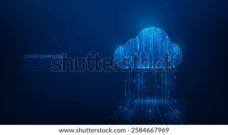 cloud computing data storage online and security technology. cloud security network policy. vector illustration fantastic technology.