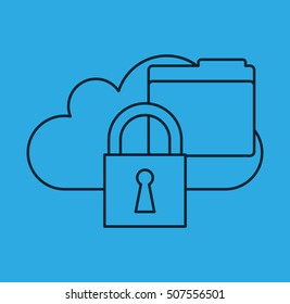 cloud computing data storage vector illustration design