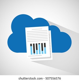 cloud computing data storage vector illustration design