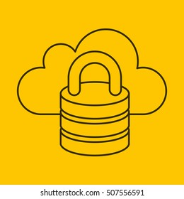 cloud computing data storage vector illustration design