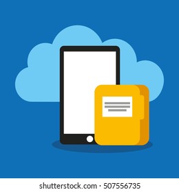 cloud computing data storage vector illustration design