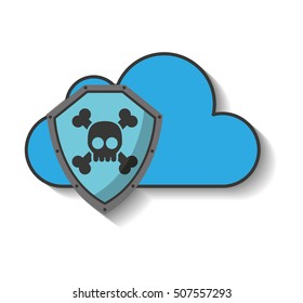 cloud computing data storage vector illustration design