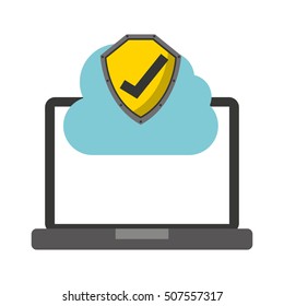 cloud computing data storage vector illustration design