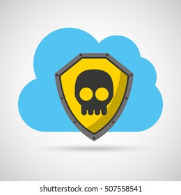 cloud computing data storage vector illustration design