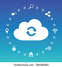 cloud computing data storage vector illustration design