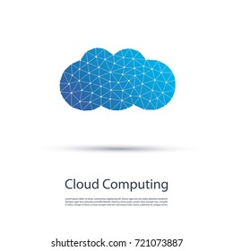 Cloud Computing Design Concept - Digital Network Connections, Technology Background
