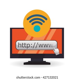 Cloud computing design. Media icon. Isolated illustration