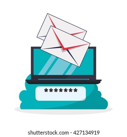 Cloud computing design. Media icon. Isolated illustration