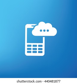 Cloud computing design on blue background,vector