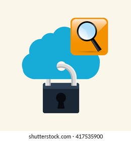 cloud computing design. social media icon. online concept