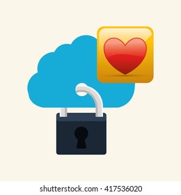 cloud computing design. social media icon. online concept