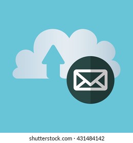 Cloud computing design. Trip icon. Flat illustration , vector