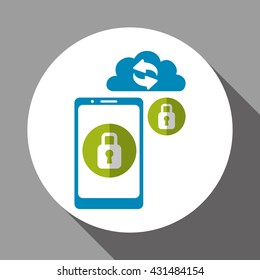 Cloud computing design. Trip icon. Flat illustration , vector